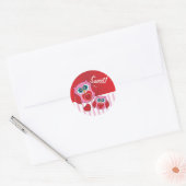 Sweet Owl Valentine Ronde Sticker (Envelop)