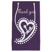 Sweet Paisley Hearts dans sac cadeau pourpre (Devant)