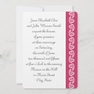 Sweet Paisley Hearts in de Uitnodiging van de Gebe