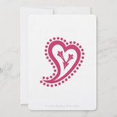 Sweet Paisley Hearts in Raspberry Event Invitation (Dos)