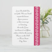 Sweet Paisley Hearts in Raspberry Event Invitation (Debout devant)