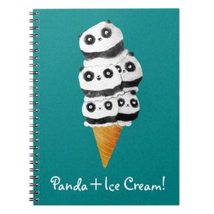 Sweet Panda Beer Ice Cream Cone Notitieboek