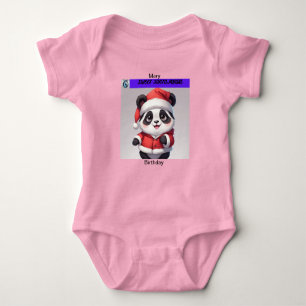 Sweet Panda Christmas Babykleding Schrijfbaar Romper