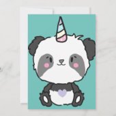 Sweet Panda Unicorn Girly Invitation (Dos)