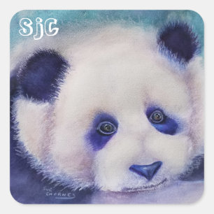 SWEET PANDA VIERKANTE STICKER