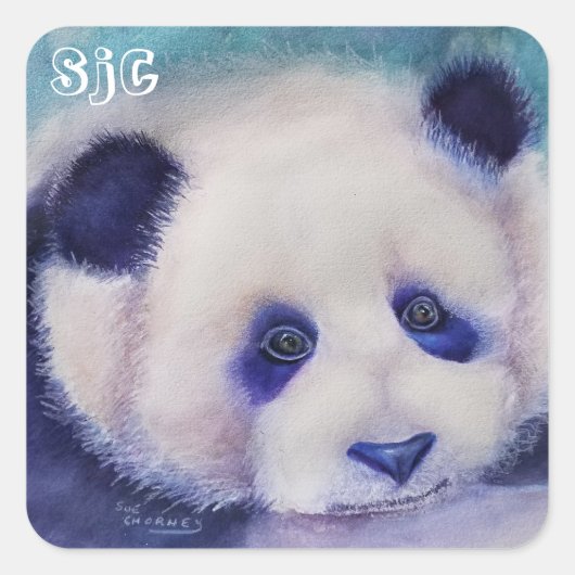 SWEET PANDA VIERKANTE STICKER (Voorkant)