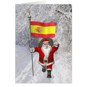 Sweet Papá Noel Waving La Rojigualda