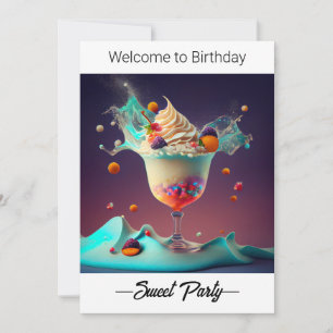 Sweet Party. Oorspronkelijke uitnodiging. Save The Date