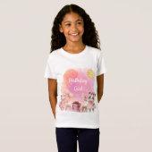 Sweet Pastel Animal Birthday T-Shirt (Devant entier)