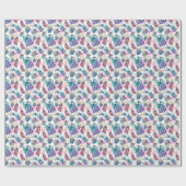 Sweet Pastel Christmas Waterverf Gift Wrap Cadeaupapier (Vlak)