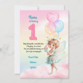Sweet Pastel Fairy 1er anniversaire Invitation (Devant)