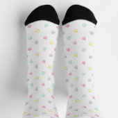 Sweet Pastel Hearts Pattern Sokken (Top)