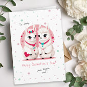 Sweet Pastel Llama Pun BFF Galentine's Day Kaart