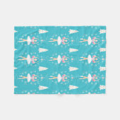 Sweet Pastel Nutkraker Kerstmis Fleece Deken (Voorkant (Horizontaal))