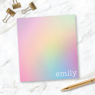 Sweet Pastel Ombré Notitieblok gepersonaliseerd me