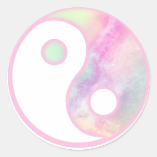 Sweet Pastel Yin Yang Ronde Sticker