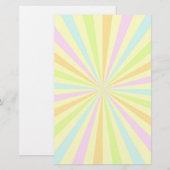 Sweet pastels draaiend wiel Sun Burst Briefpapier (Voorkant / Achterkant)