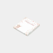 Sweet Pastels Rendier Lovebirds Persoonlijke naam Post-it® Notes (Schuin)