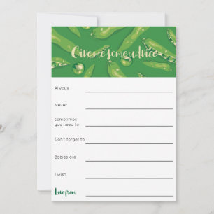 Sweet pea baby shower advies spel kaart