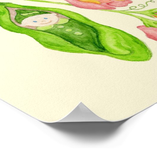 Sweet Pea Bloemenmeisje art print poster (Hoek)