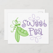 Sweet Pea Briefkaart (Voorkant / Achterkant)