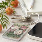 Sweet Pea en Rose Bouquet Sleutelhanger (Voorkant Rechts)