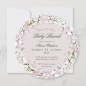 Sweet Pea flower Baby brunch elegant Rond Kaart (Voorkant)