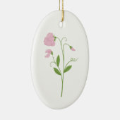Sweet Pea Flower Keramisch Ornament (Rechts)