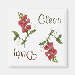 Sweet Pea Flowers Dishwasher Magnet Magneet