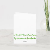 Sweet Pea Girl Bedankt Notecard (Achterkant)