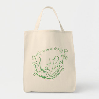 Sweet Pea Grocery Bag Tote Bag