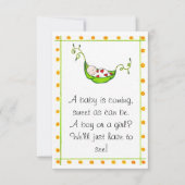 Sweet Pea invitation sans distinction de genre (Devant)