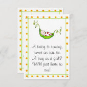 Sweet Pea invitation sans distinction de genre (Devant / Derrière)