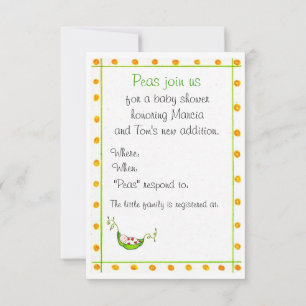 Sweet Pea invitation sans distinction de genre