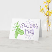Sweet Pea Kaart (Gele Bloem)