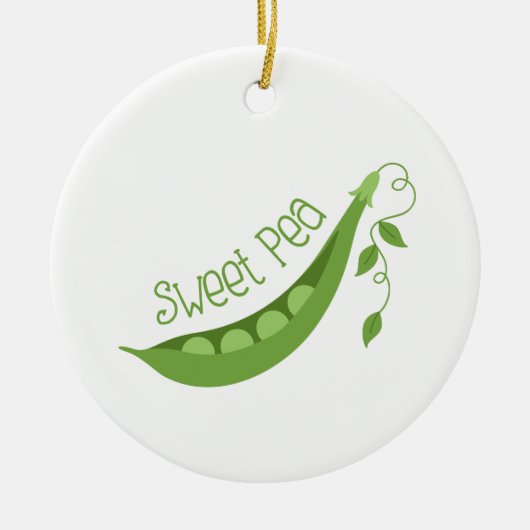 Sweet Pea Keramisch Ornament (Voorkant)
