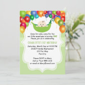 Sweet Pea Première invitation d'anniversaire (Debout devant)