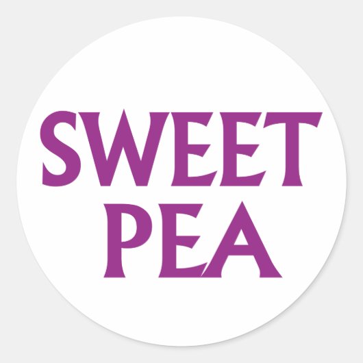 Sweet Pea Ronde Sticker (Voorkant)