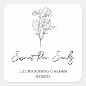 Sweet Pea Seeds label (Voorkant)