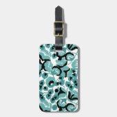 Sweet Pea (Teal) Fine Art Bagagelabel (Voorkant verticaal)