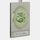 Sweet Pea Verzilverd Banner Ornament (Rechts)