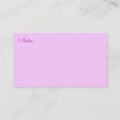 Sweet Pea Victorian Garden Carte de visite (Dos)