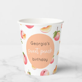 Sweet Peach 1e verjaardag Papieren Bekers