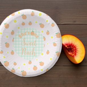 Sweet Peach 1e verjaardag Papieren Kommen
