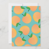 Sweet Peach 1e Verjaardag Schattigee Uitnodigingen (Achterkant)