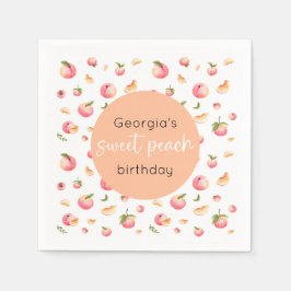 Sweet Peach 1e verjaardag Servet