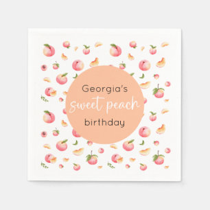 Sweet Peach 1e verjaardag Servet
