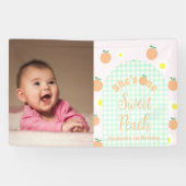 Sweet Peach 1e verjaardag Spandoek (Horizontaal)