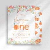 Sweet Peach 1er anniversaire Invitation