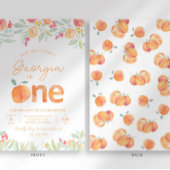 Sweet Peach 1er anniversaire Invitation